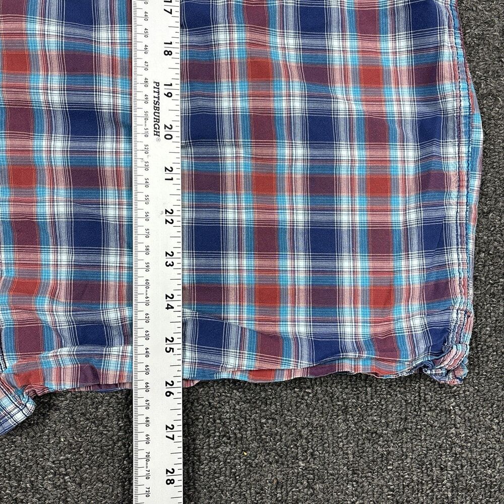 Duluth Trading Co Relaxed Fit Plaid Short Sleeve Button Down Shirt Size Large - Picture 3 of 5